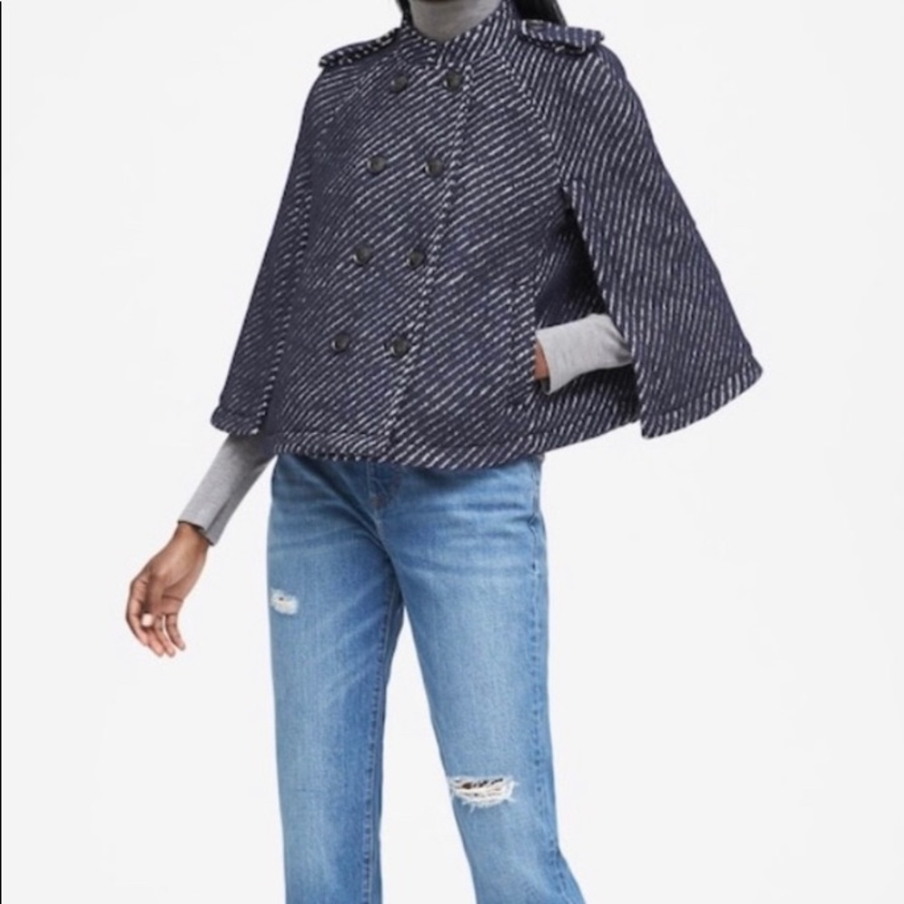 Banana Republic Navy / Charcoal Cape Size Small